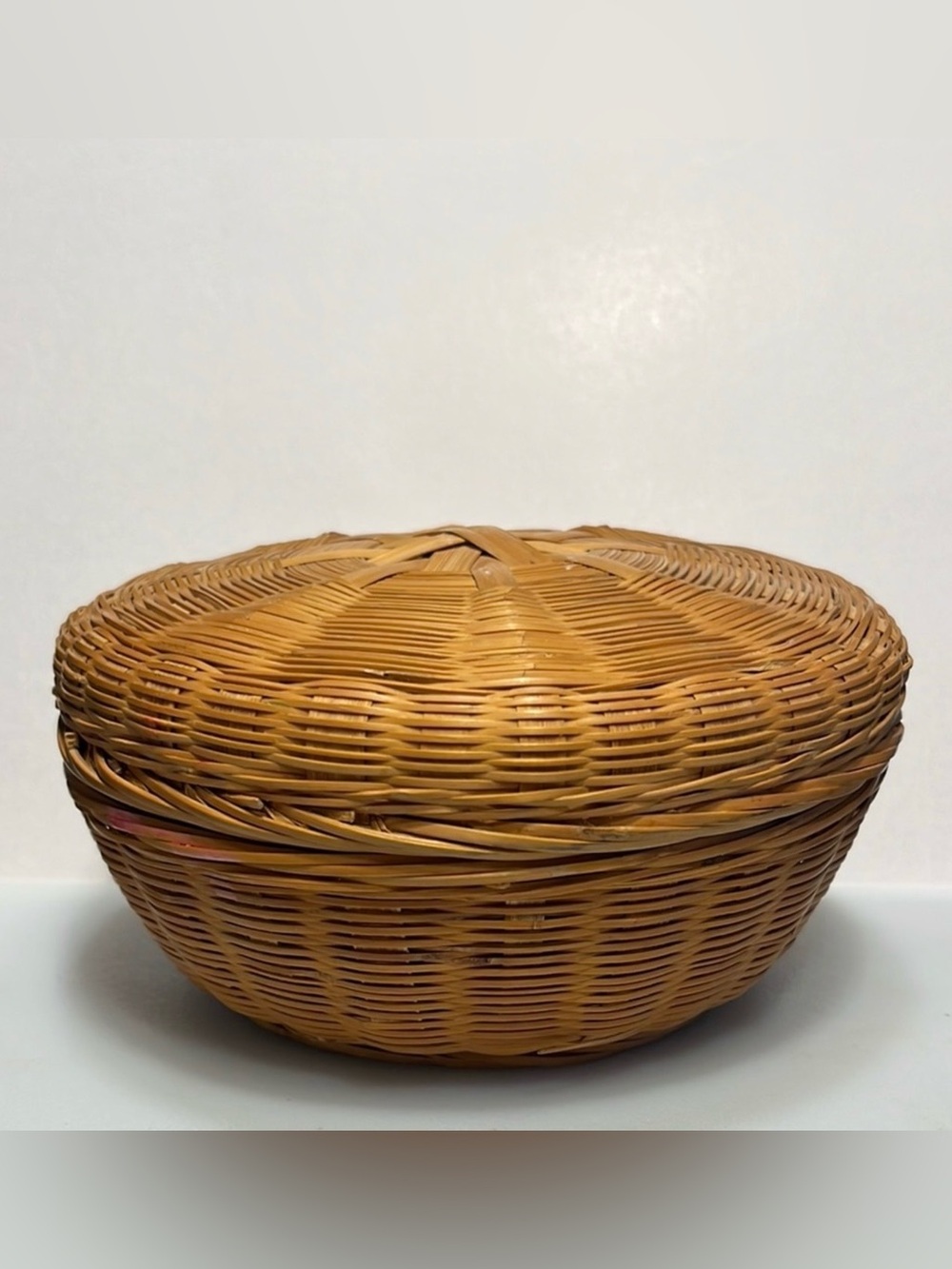 Natural Woven Basket preowned